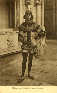 221932 Portret van Willem IV, voorgesteld door M.R. Radermacher Schorer, hoofdpersoon in de maskeradeoptocht tijdens de ...